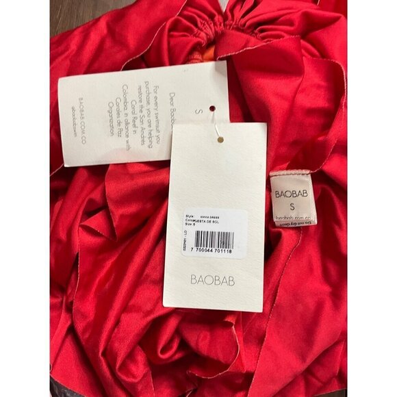 Baobab Nikka Dress in Puesta De Sol & Red Small New Womens Midi One Shoulder - Picture 8 of 12